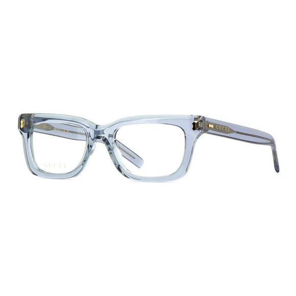 NEW GUCCI EYEGLASSES TRANSPARENT GRAY MEN EYEWEAR GUCCI GG1522O 008